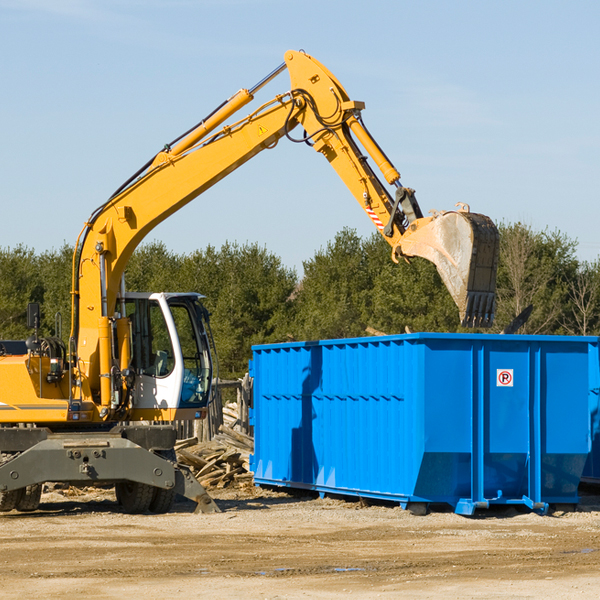 what size residential dumpster rentals are available in Winfall